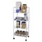 Home Basics 4 Tier Steel Kitchen Trolley, White FB41258 - alternate 1